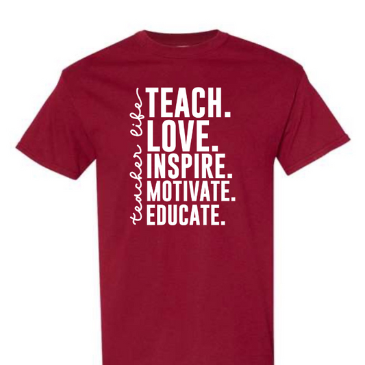 Teach Love Inspire (Screen Print TRANSFER ONLY)