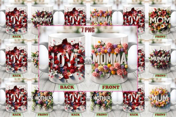 Mother’s Day 11oz Sublimation Coffee Mug 12 Image Bundle