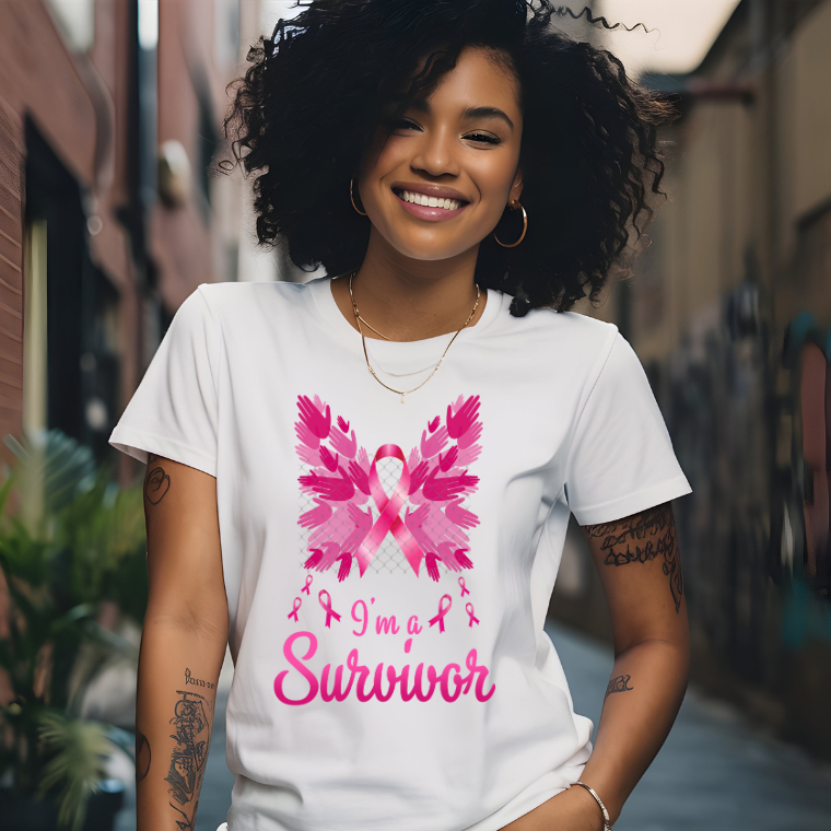 PINK RIBBON Collection (Full Color Clear Film Screenprint Transfer)