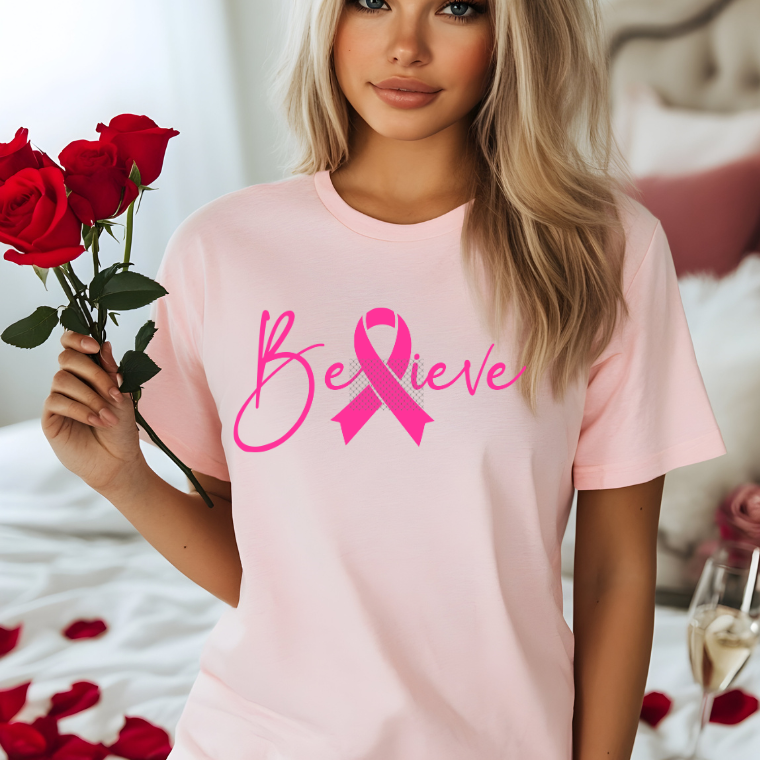 PINK RIBBON Collection (Full Color Clear Film Screenprint Transfer)