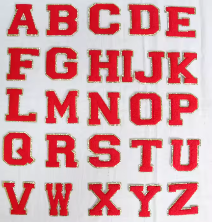 RED Chenille Letter 2" or 3"