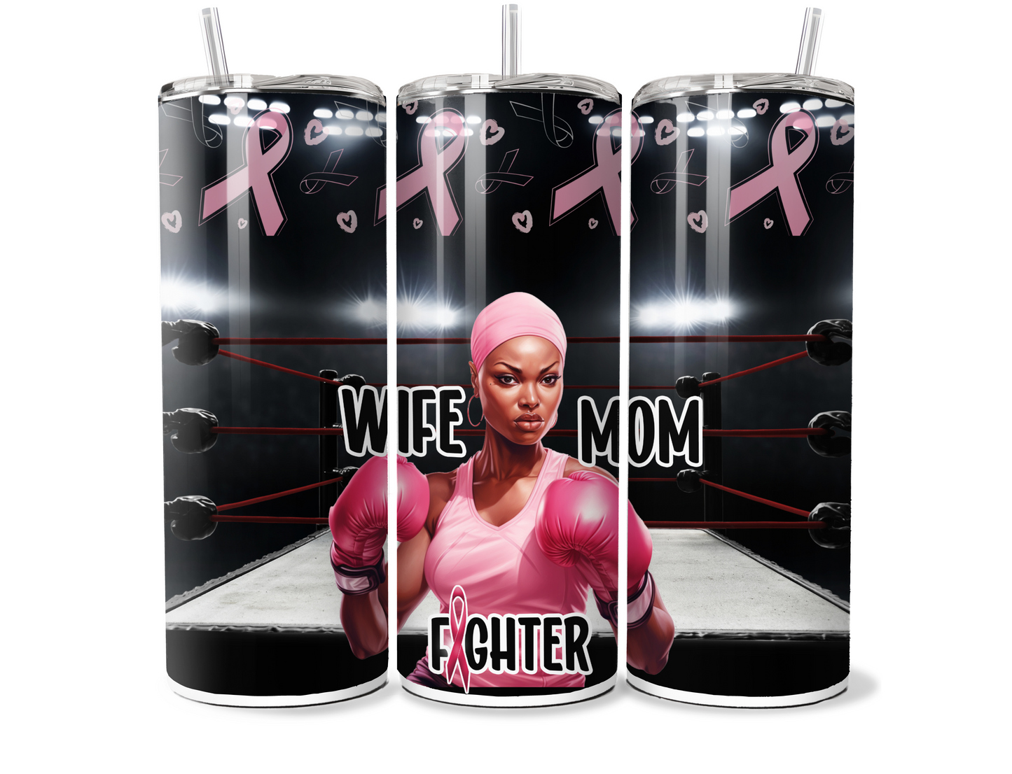 Pink Ribbon (Tumbler Wraps) (Sublimation)