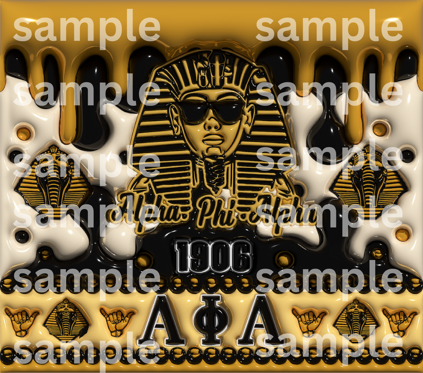 Divine 9 (BUBBLE) 20oz Sublimation Tumbler Wraps