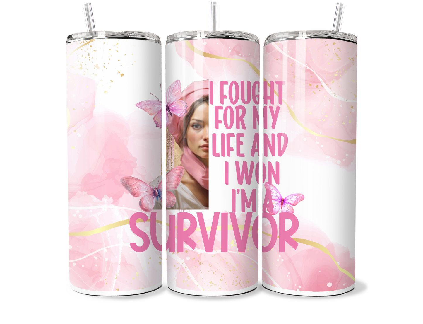 Pink Ribbon (Tumbler Wraps) (Sublimation)