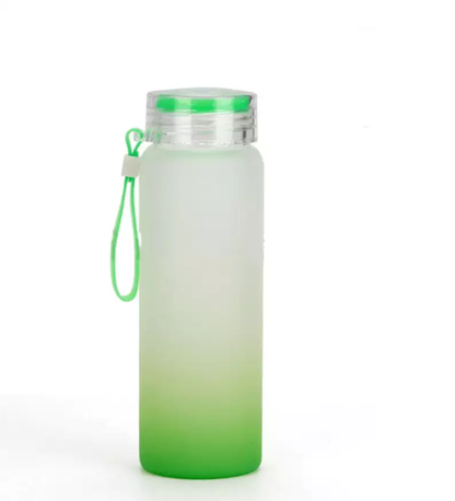 17oz Gradient Frosted Glass Water Bottles