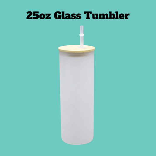 25oz Frosted Glass Tumbler