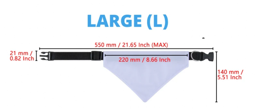 Pet Bandana with Collar for Sublimation