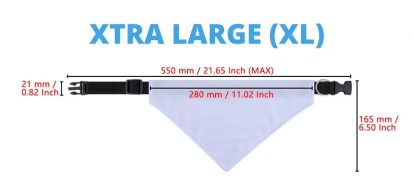 Pet Bandana with Collar for Sublimation