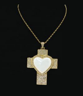 Cross Necklace for Sublimation Gold and Silver Plated