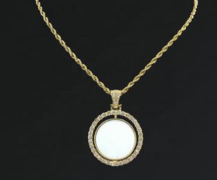 Rotating Necklaces Sublimation Gold and Silver Plated