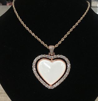 Rotating Necklaces Sublimation Gold and Silver Plated