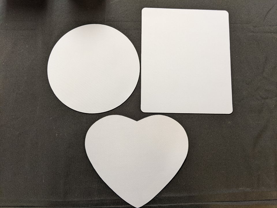 Mouse Pads for Sublimation - Square, Heart and Circle