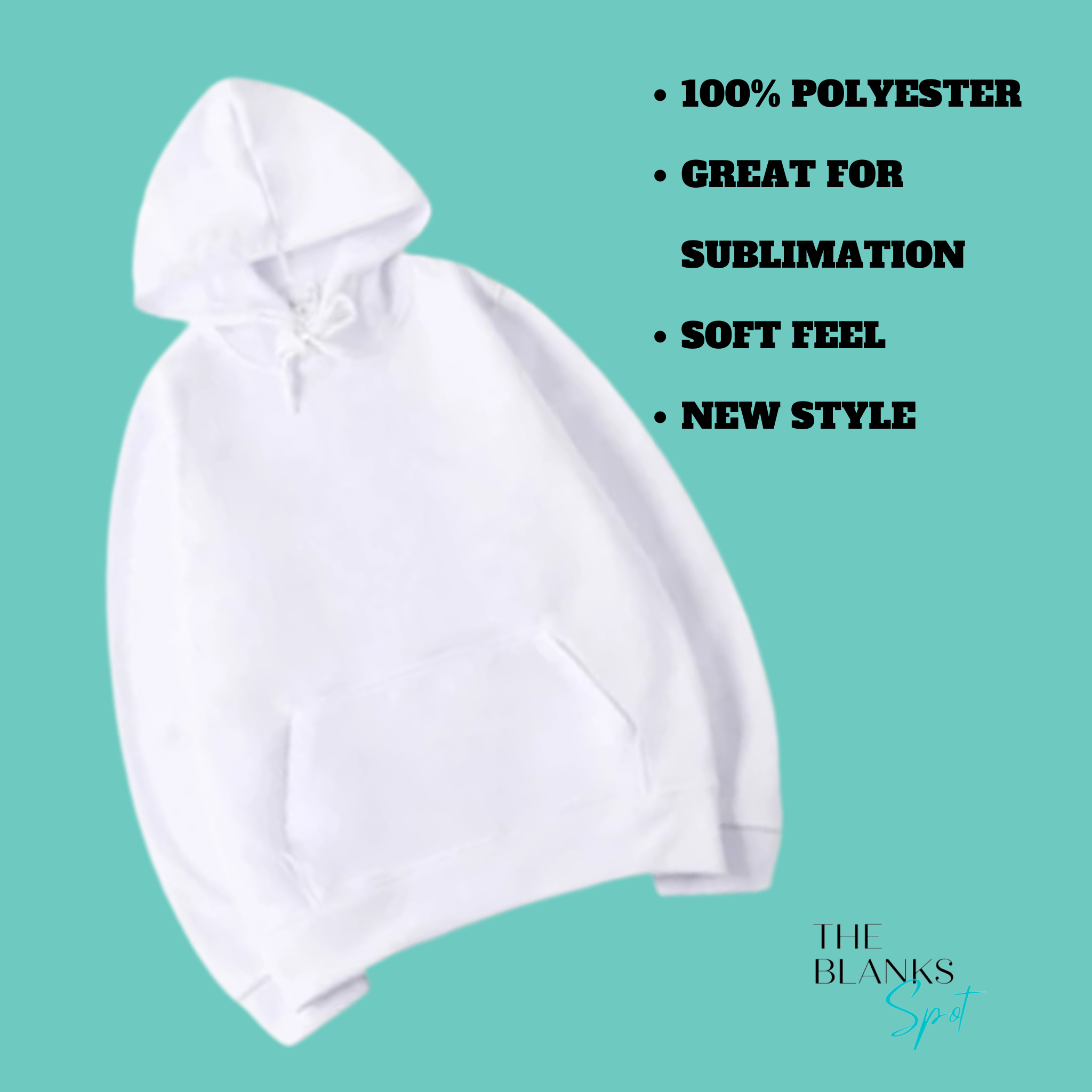 100% Polyester Cotton-feel Hoodie for Sublimation Printing Medium