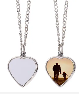 Heart Urn Necklace for Sublimation