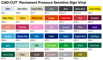Stahls' CAD-CUT® Permanent P.S. Sign Vinyl
