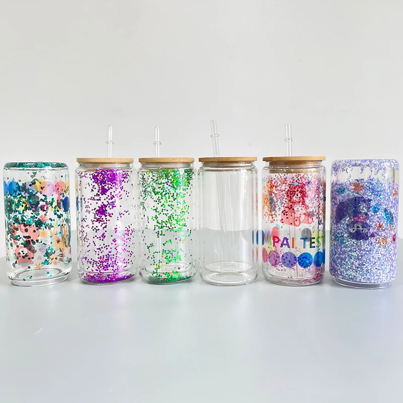 Snow Globe Glass Sublimation Jar (15oz)