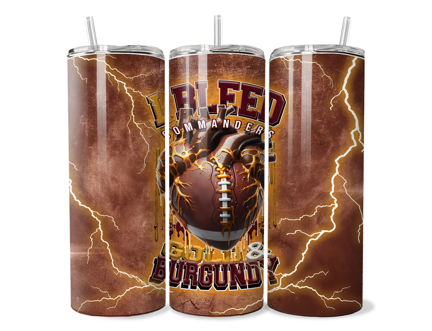 I BLEED FOOTBALL SUBLIMATION TUMBLER WRAPS  for 20oz Tumblers