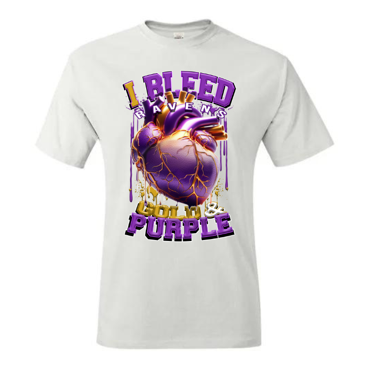 I Bleed PRO FOOTBALL T-SHIRT TRANSFERS (DTF or SUBLIMATION)