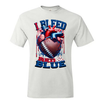 I Bleed PRO FOOTBALL T-SHIRT TRANSFERS (DTF or SUBLIMATION)