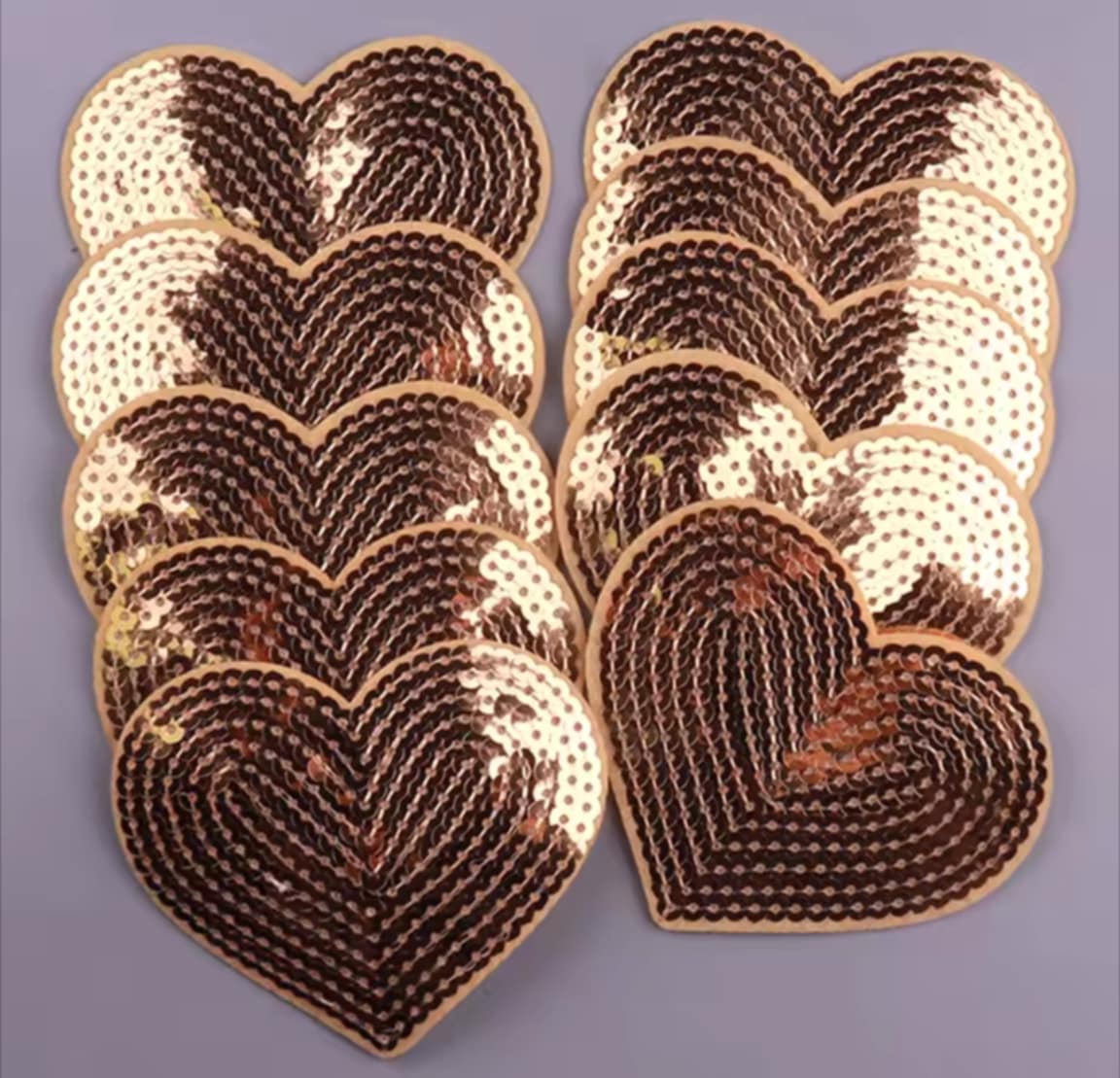 Hearts (Sequin)  Hat/Misc Patches