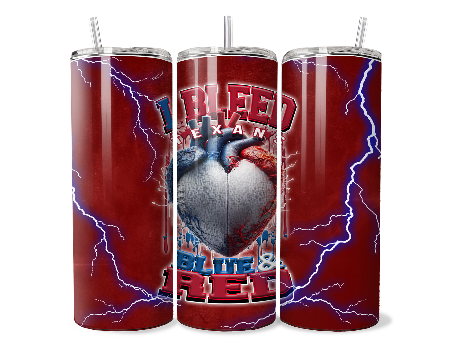 I BLEED FOOTBALL SUBLIMATION TUMBLER WRAPS  for 20oz Tumblers