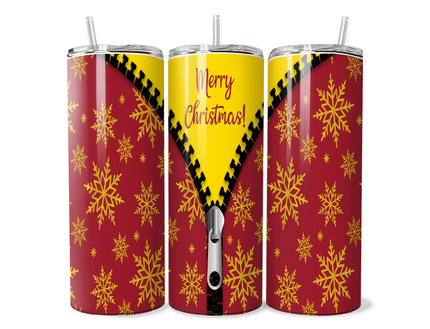 Zipper Christmas TUMBLER WRAPS (2pks)