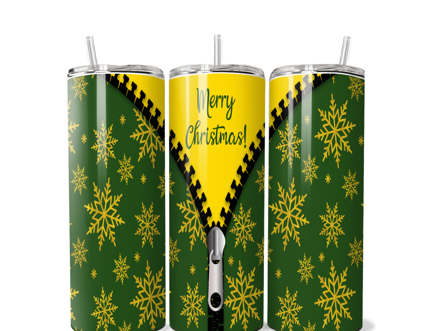 Zipper Christmas TUMBLER WRAPS (2pks)