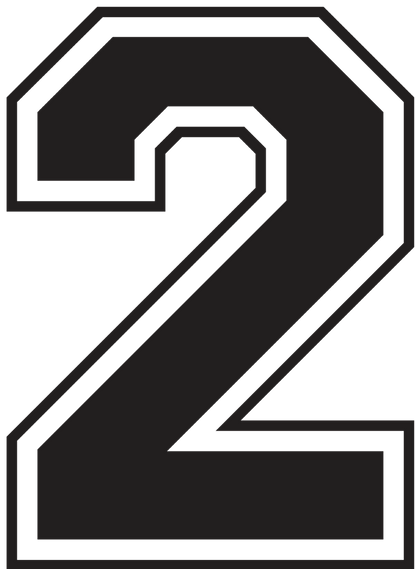 NUMBERS (Screenprint Transfer) 6.25" High