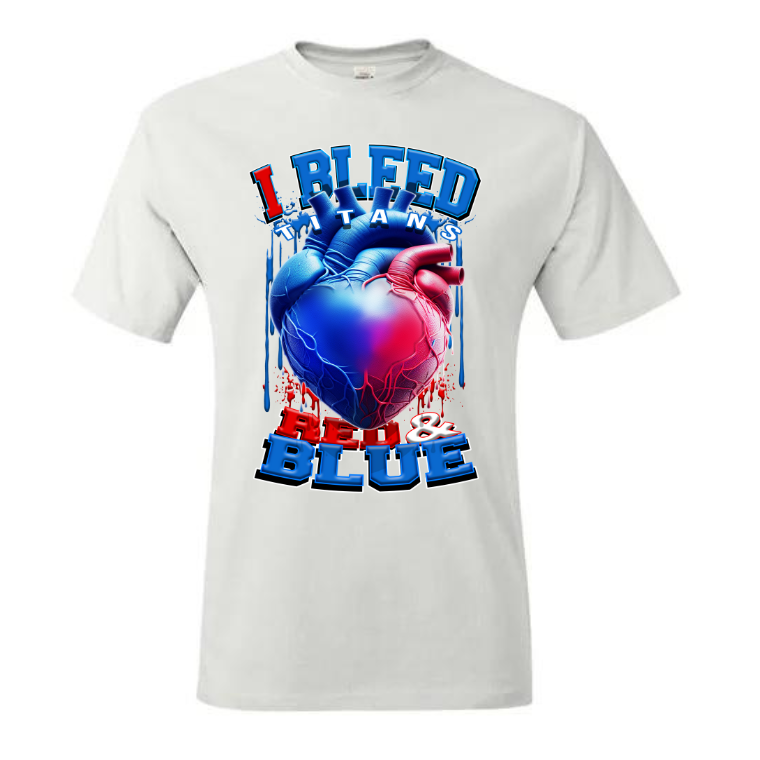 I Bleed PRO FOOTBALL T-SHIRT TRANSFERS (DTF or SUBLIMATION)