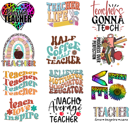 $2 Wholesale - TEACHER T-Shirt Sublimation Transfers