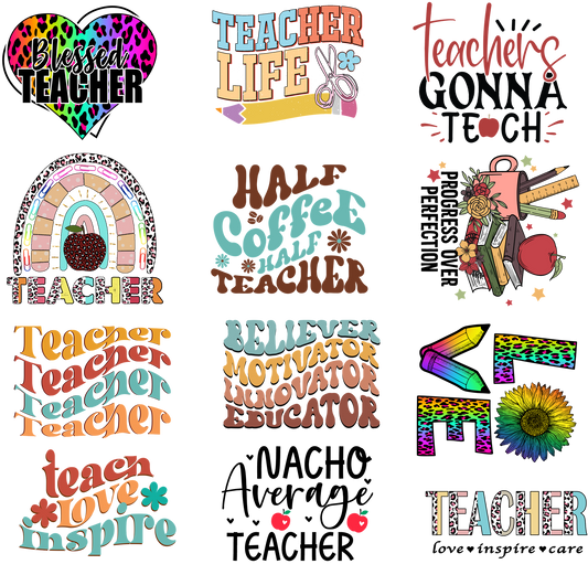 $2 Wholesale - TEACHER T-Shirt Sublimation Transfers
