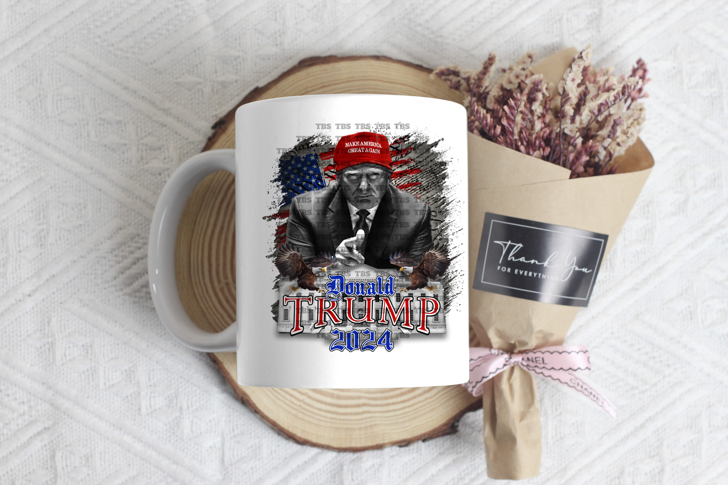 D. TRUMP 2024 COFFEE MUG Sublimation Wraps (BUNDLE OF 12)