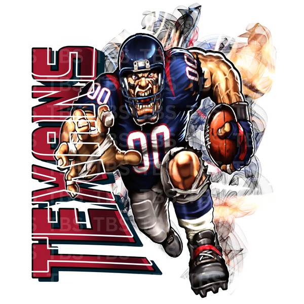 PRO FOOTBALL SUBLIMATION OR DTF T-SHIRT TRANSFERS