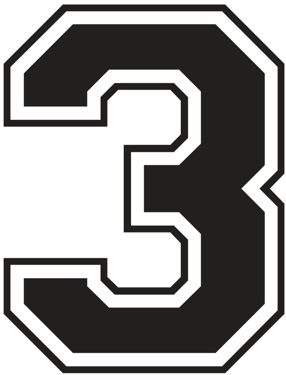 NUMBERS (Screenprint Transfer) 6.25" High