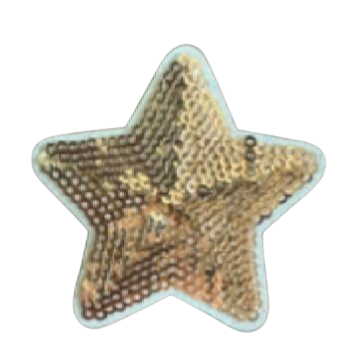 STAR Sequin (Small) Chenille Patch (3")