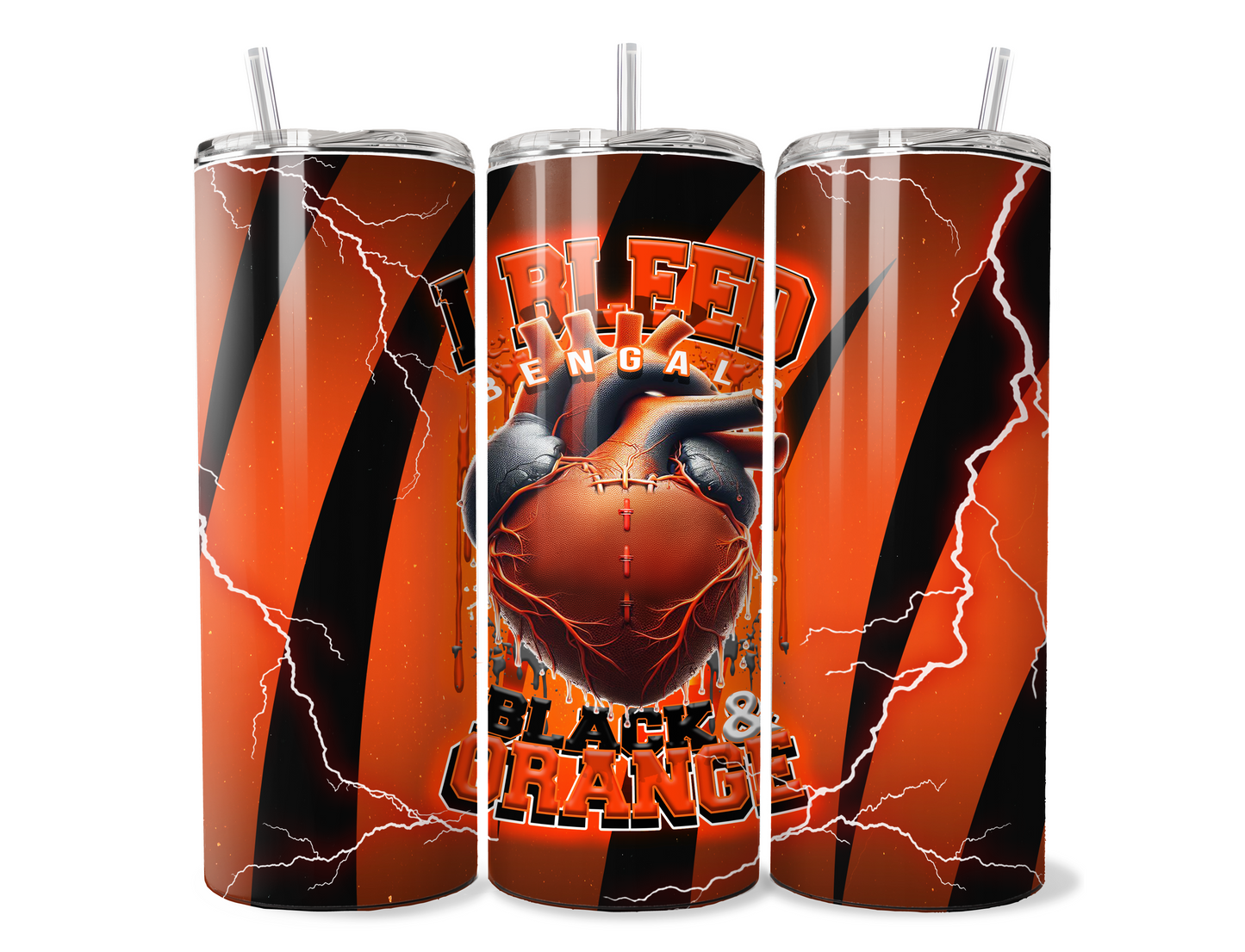 I BLEED FOOTBALL SUBLIMATION TUMBLER WRAPS  for 20oz Tumblers