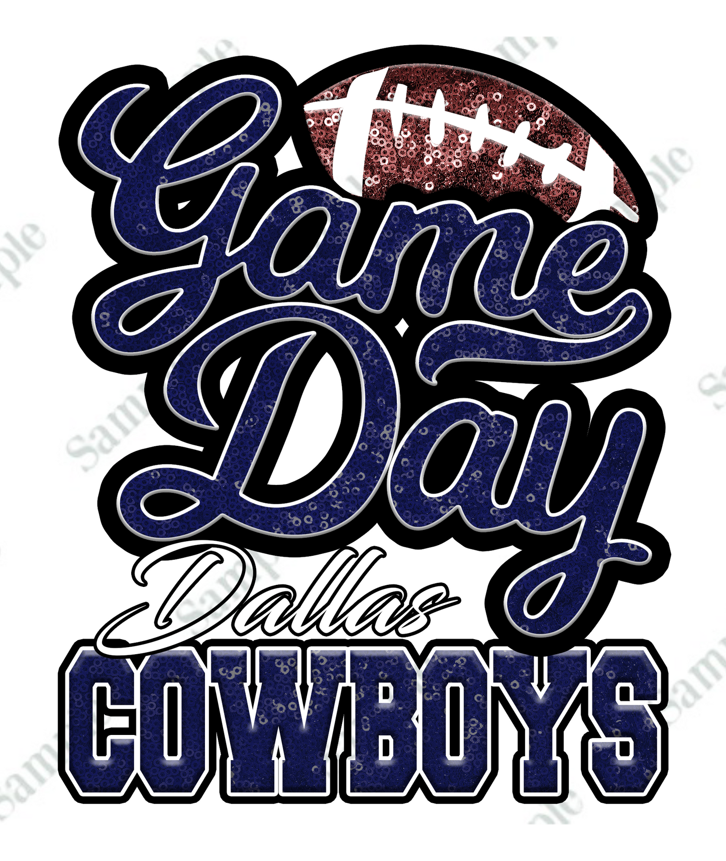 Game Day FOOTBALL T-SHIRT TRANSFERS (DTF or SUBLIMATION)