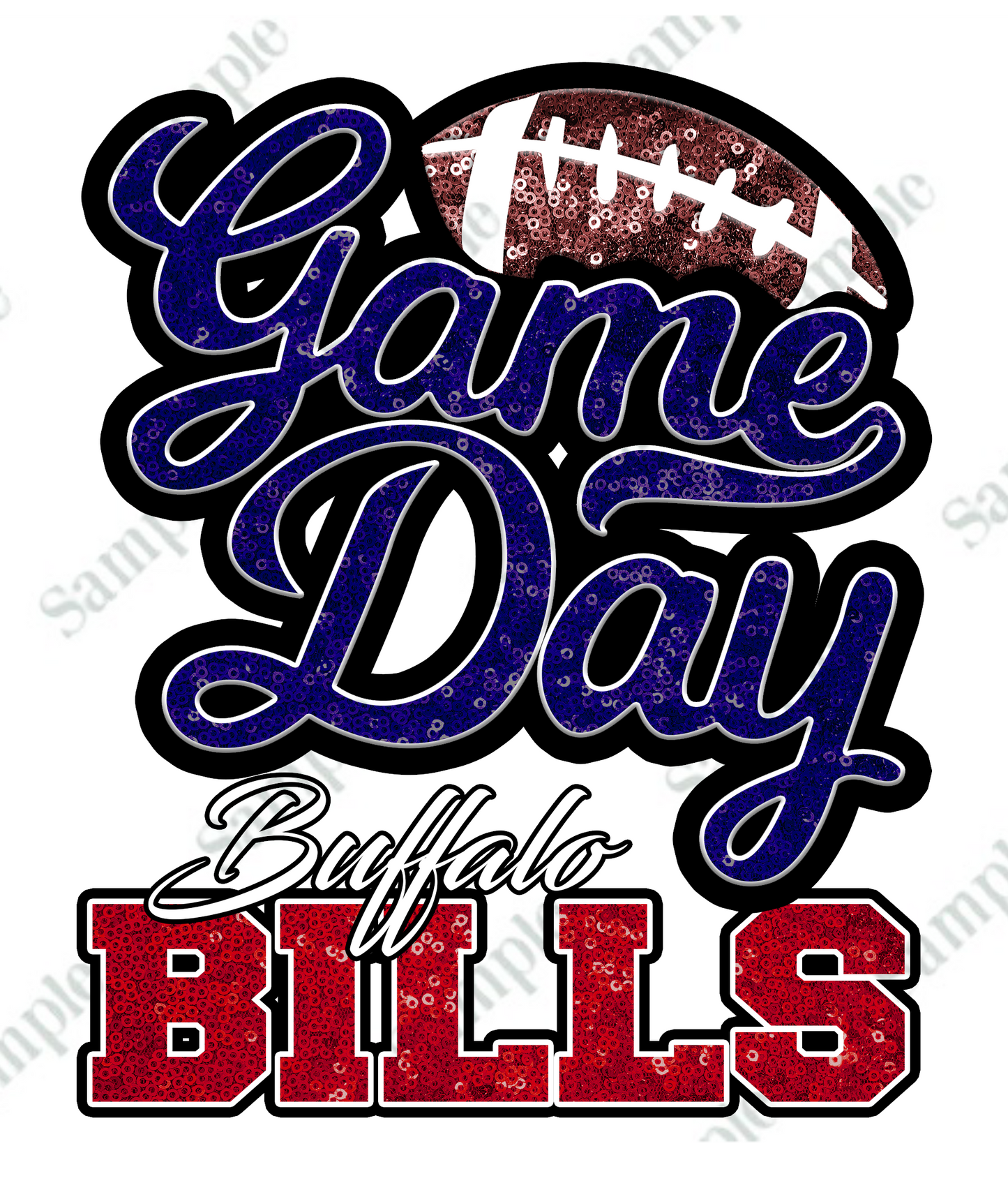 Game Day FOOTBALL T-SHIRT TRANSFERS (DTF or SUBLIMATION)