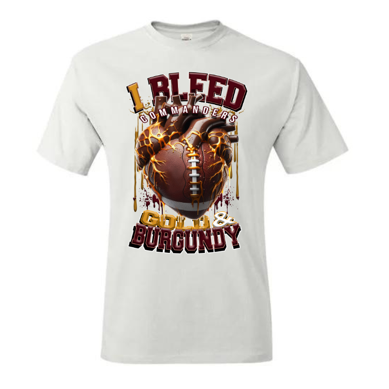 I Bleed PRO FOOTBALL T-SHIRT TRANSFERS (DTF or SUBLIMATION)