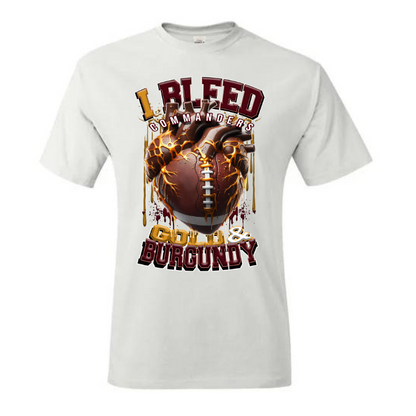 I Bleed PRO FOOTBALL T-SHIRT TRANSFERS (DTF or SUBLIMATION)