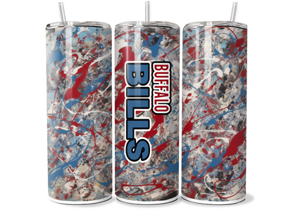 SPLATTAFLAGE FOOTBALL SUBLIMATION TUMBLER WRAPS For 20oz Tumblers