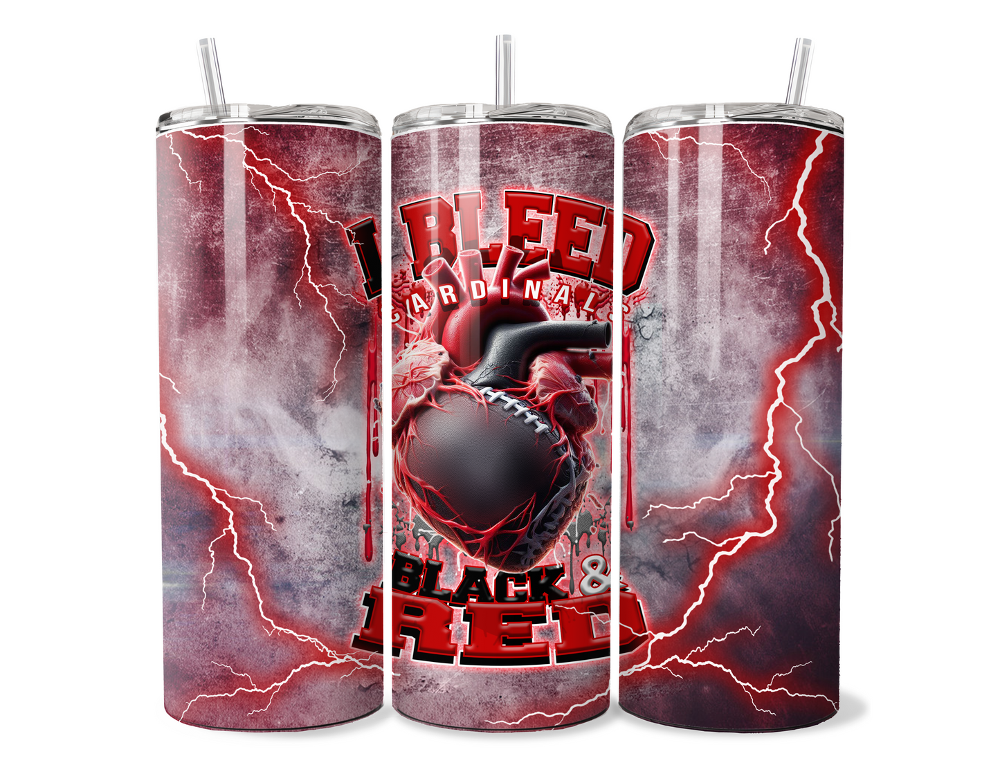 I BLEED FOOTBALL SUBLIMATION TUMBLER WRAPS  for 20oz Tumblers