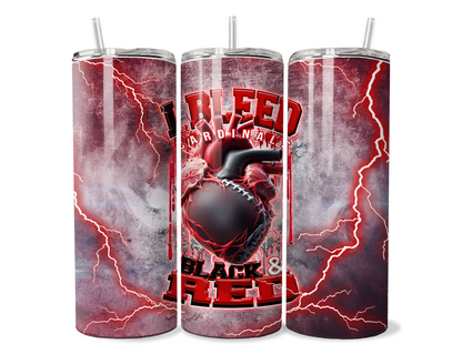 $2 Tuesday ONLY - I BLEED FOOTBALL SUBLIMATION TUMBLER WRAPS