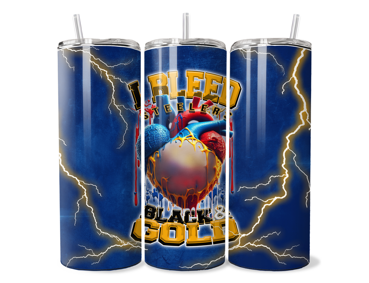 I BLEED FOOTBALL SUBLIMATION TUMBLER WRAPS  for 20oz Tumblers