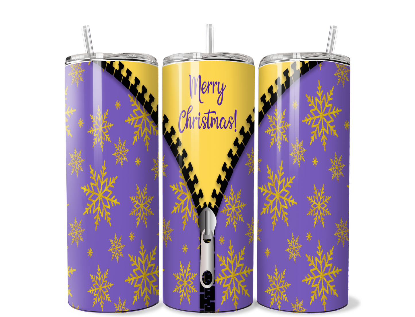 Zipper Christmas TUMBLER WRAPS (2pks)