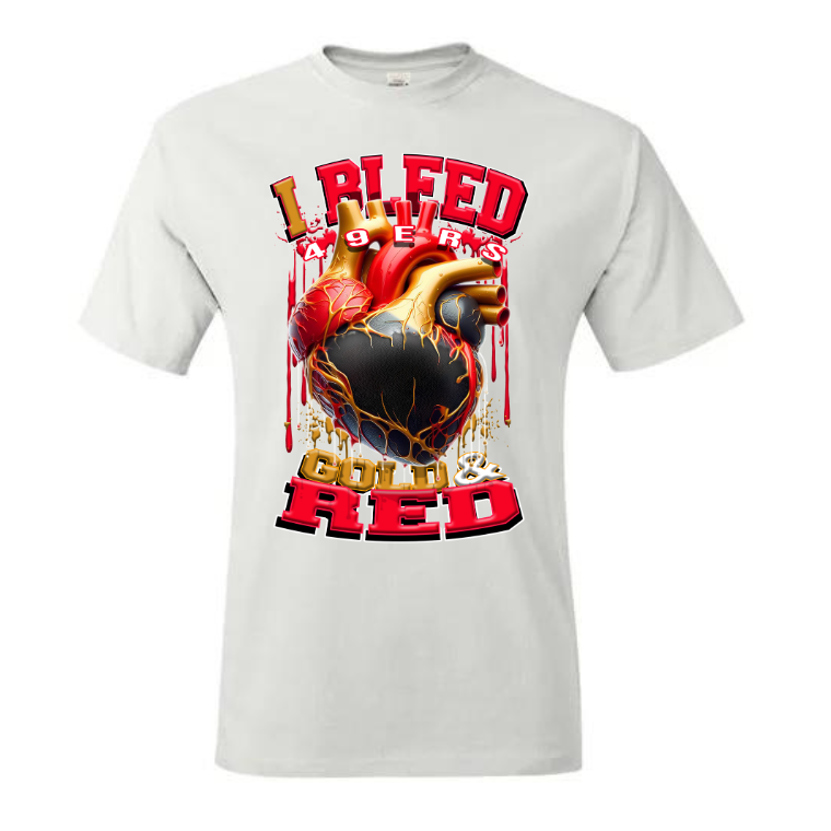 I Bleed PRO FOOTBALL T-SHIRT TRANSFERS (DTF or SUBLIMATION)