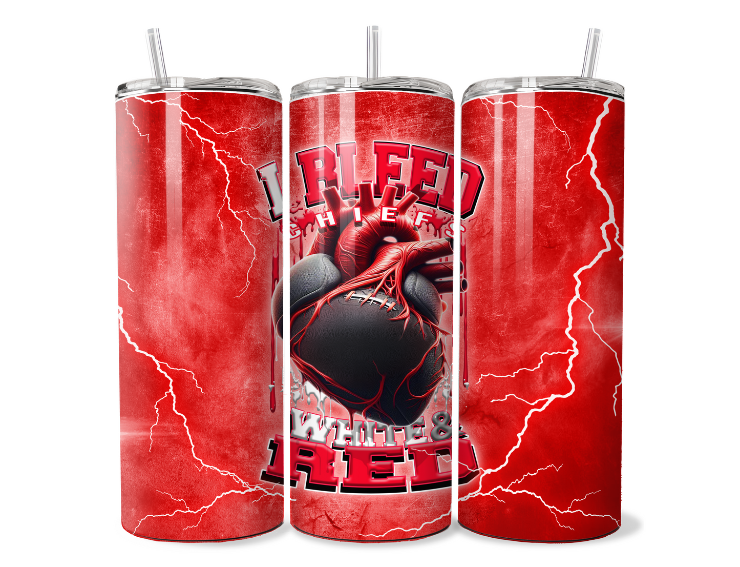 I BLEED FOOTBALL SUBLIMATION TUMBLER WRAPS  for 20oz Tumblers