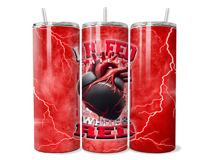 $2 Tuesday ONLY - I BLEED FOOTBALL SUBLIMATION TUMBLER WRAPS