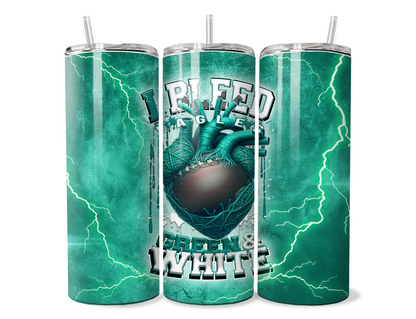 $2 Tuesday ONLY - I BLEED FOOTBALL SUBLIMATION TUMBLER WRAPS