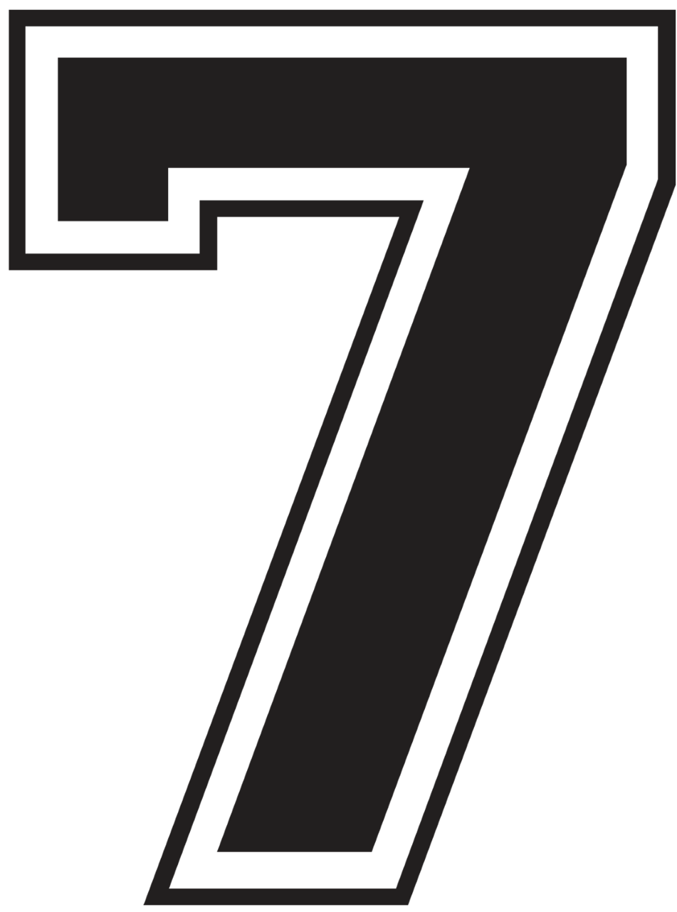 NUMBERS (Screenprint Transfer) 6.25" High